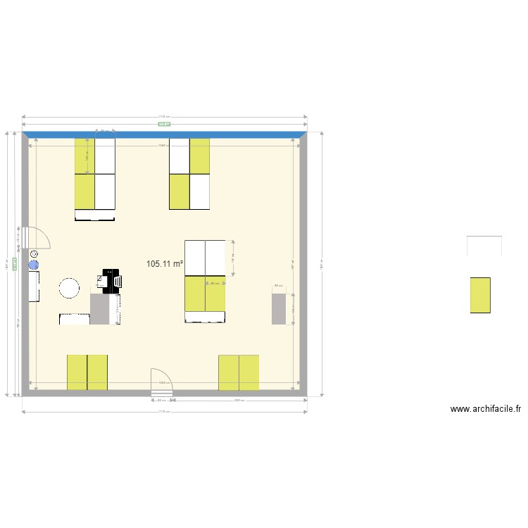 BUREAU P3 105m2  b2020. Plan de 0 pièce et 0 m2