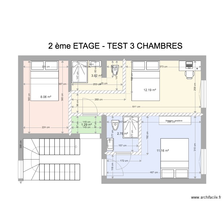 Collège 162 2 eme etage après travaux V1. Plan de 0 pièce et 0 m2