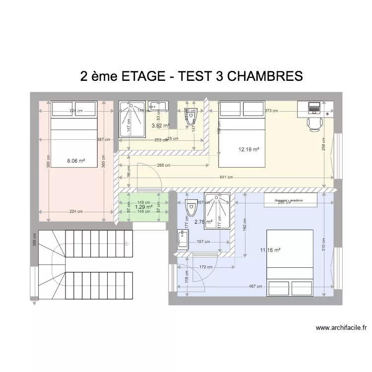 Coll&egrave;ge 162 2 eme etage apr&egrave;s travaux V1. Plan de 