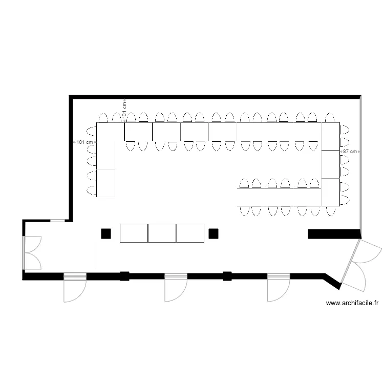 restaurant scolaire. Plan de 