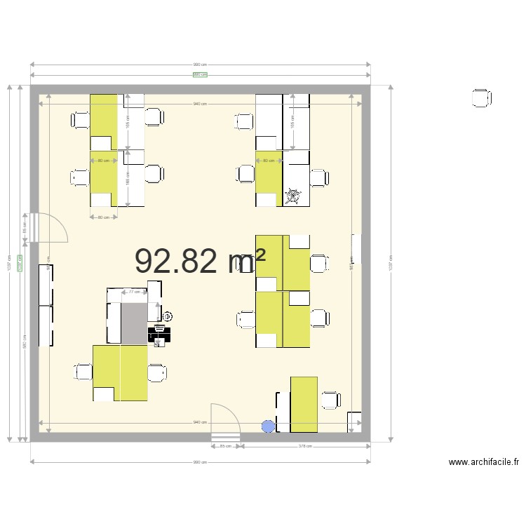 BUREAU P3 E. Plan de 0 pièce et 0 m2