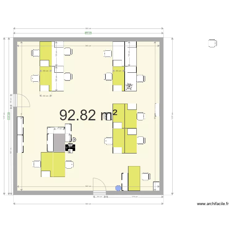 BUREAU P3 E. Plan de 