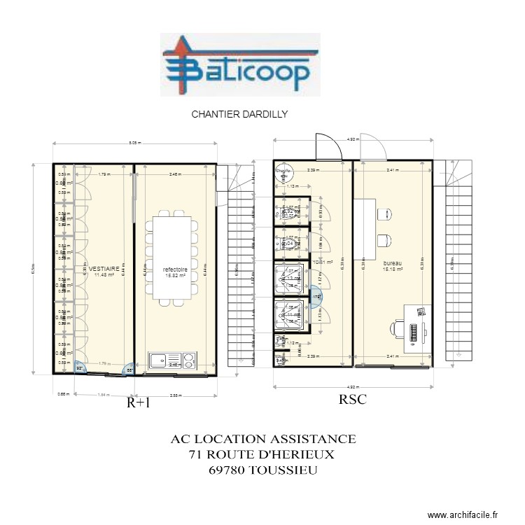 BATICOOP DARDILLY. Plan de 0 pièce et 0 m2