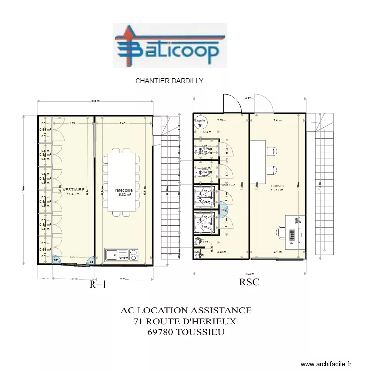BATICOOP DARDILLY. Plan de 