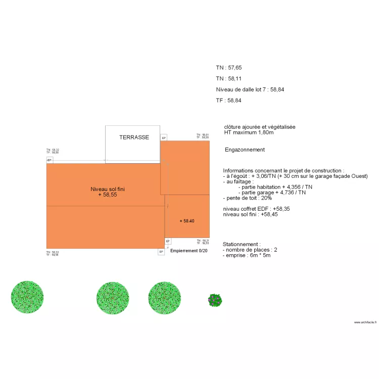 toit pour plan masse variante grd garagesansc13032018. Plan de 