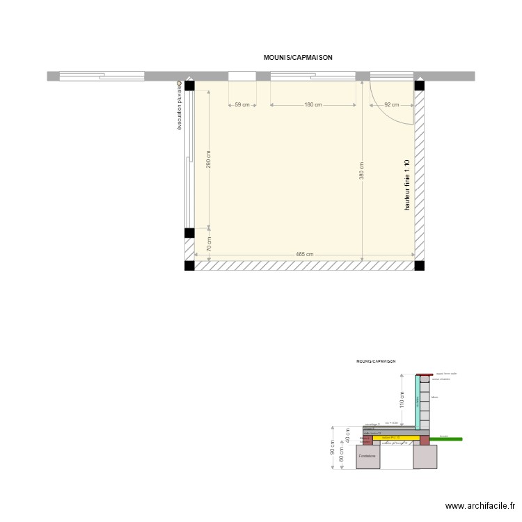 MOUNIS vue en plan super bon. Plan de 0 pièce et 0 m2