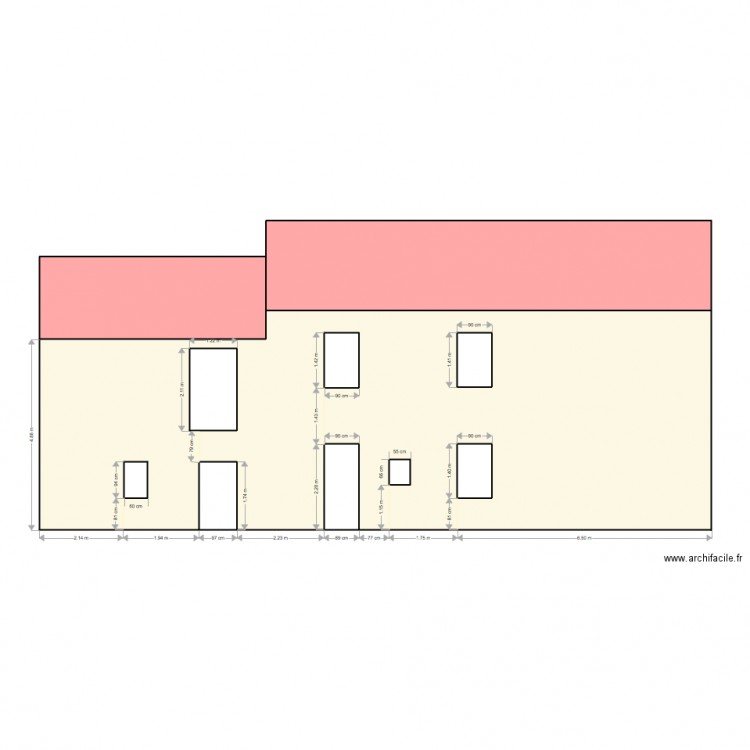 Cayolle Facade Nord Ouest après. Plan de 0 pièce et 0 m2