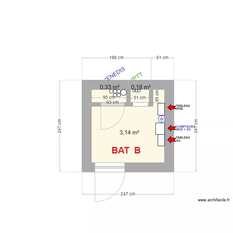 BAT B Houdelaincourt. Plan de 