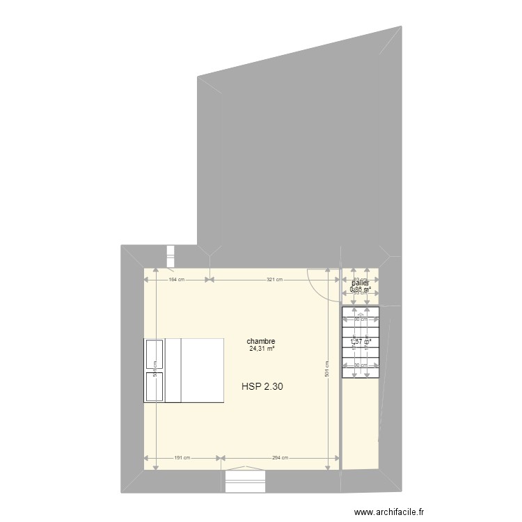 PREVOST. Plan de 34 pièces et 282 m2