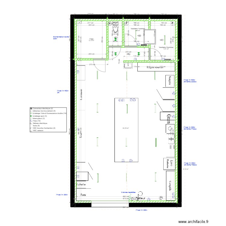 THILLEROT LABO. Plan de 10 pièces et 79 m2