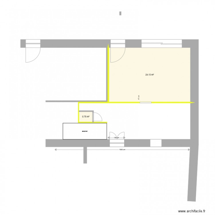 MAGASIN ST PALAIS 55 cloison. Plan de 0 pièce et 0 m2