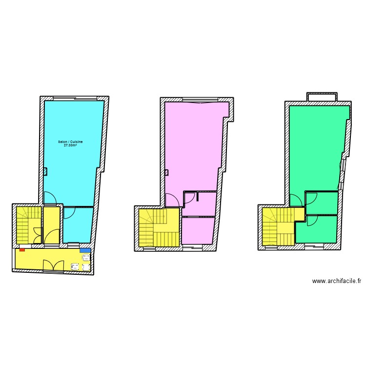 SCI FLAMOSK RDC. Plan de 14 pièces et 128 m2