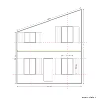 Facade OUEST BATIMENT avec fenetre hautes DP 2021 