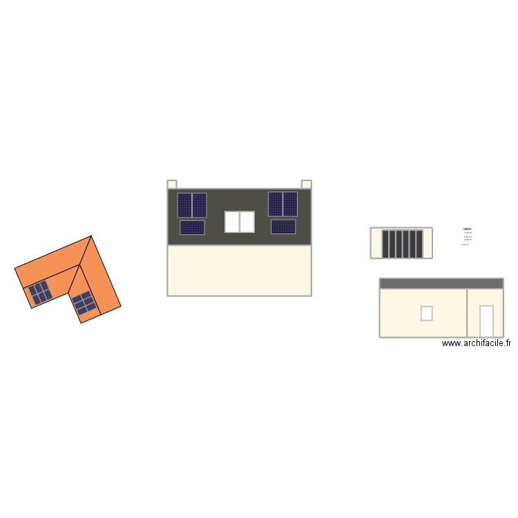 M MAISON. Plan de 14 pièces et 117 m2