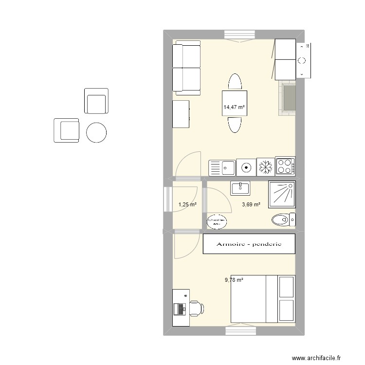 T1 st roch en T2. Plan de 0 pièce et 0 m2