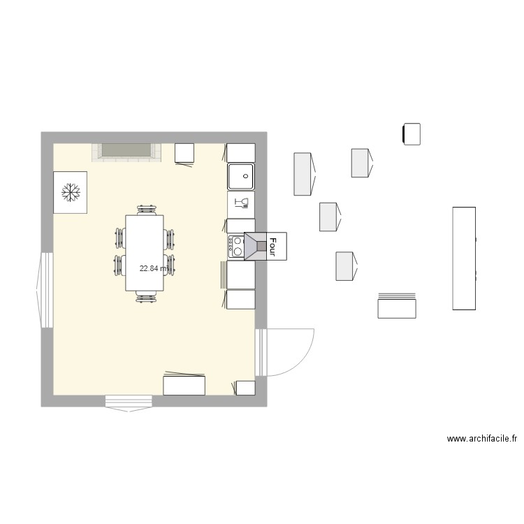 kitchendr. Plan de 0 pièce et 0 m2