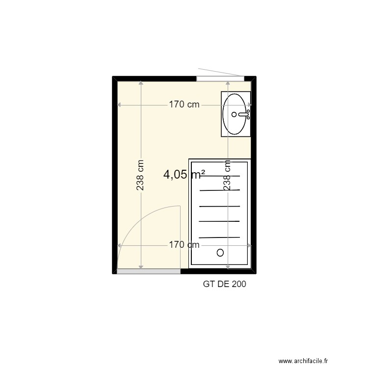 DECQ MARCELLE . Plan de 1 pièce et 4 m2