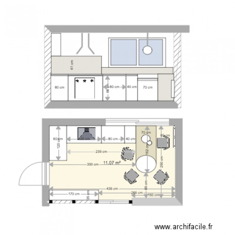 PLAN CUISINE SOLUTION A. Plan de 0 pièce et 0 m2