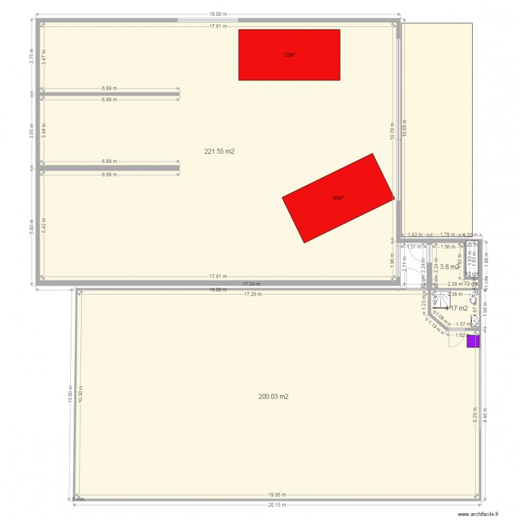 Plan du Hangar . Plan de 0 pièce et 0 m2