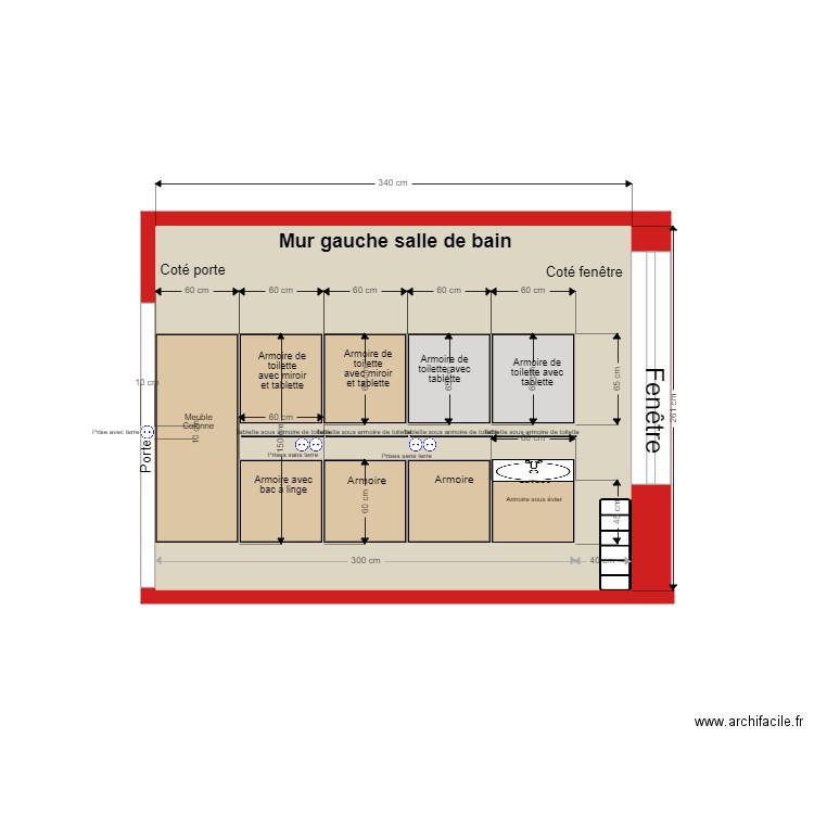 202109211747 Mur gauche salle de bain. Plan de 0 pièce et 0 m2