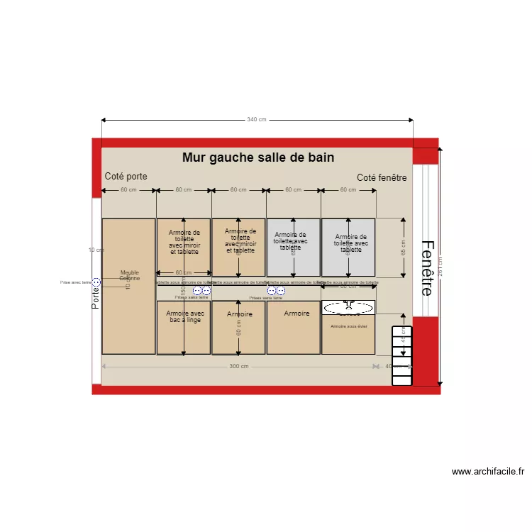 202109211747 Mur gauche salle de bain. Plan de 202109211747 Mur gauche salle de bain. Plan de