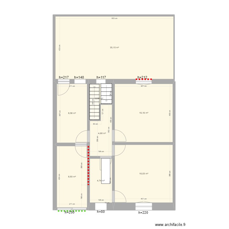 BE-ETAGE_INIT. Plan de 0 pièce et 0 m2