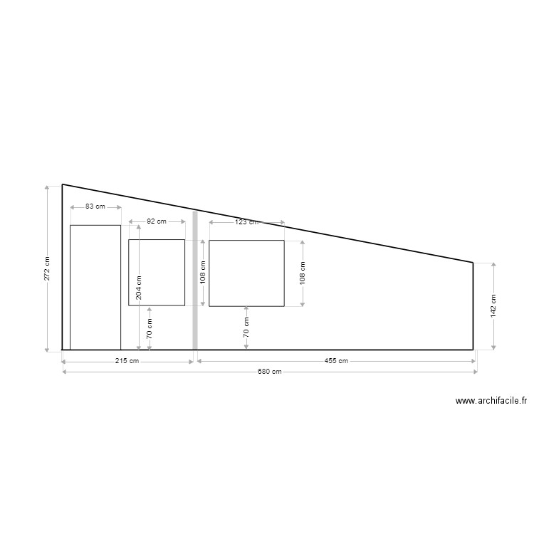 Plan chambre mezza. Plan de 0 pièce et 0 m2