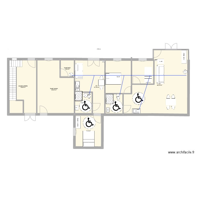 plan rdc . Plan de 40 pièces et 607 m2