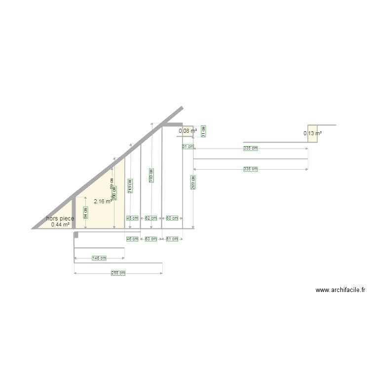 angle du toit v2. Plan de 0 pièce et 0 m2