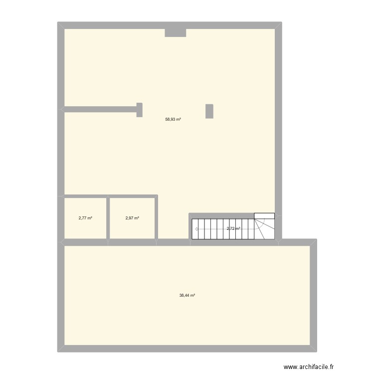 21PV RDC. Plan de 5 pièces et 106 m2