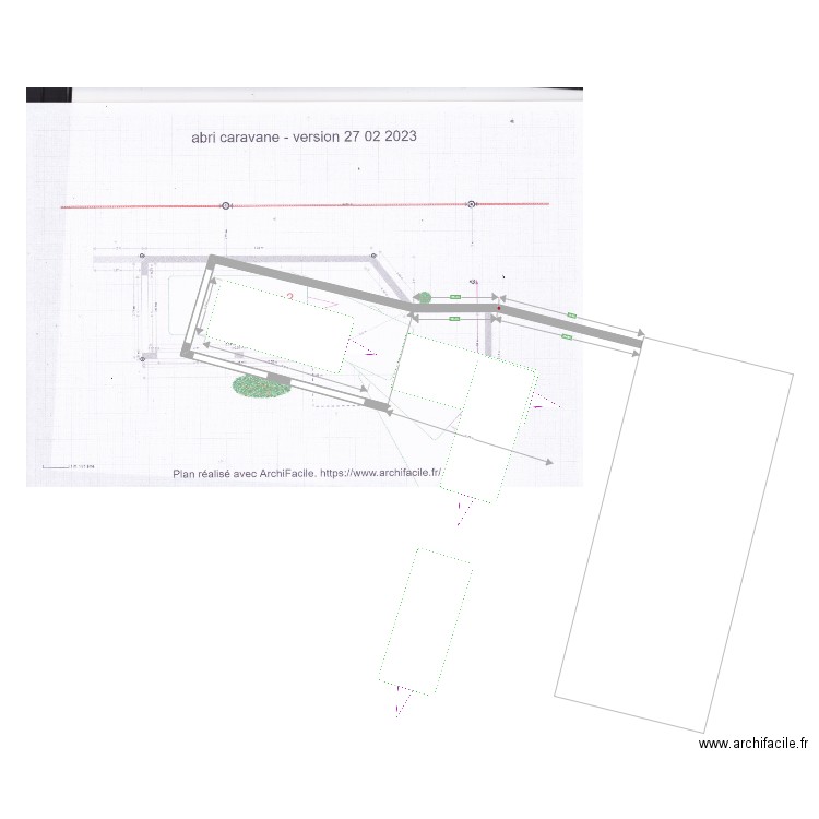 abri caravane - version 2 - 2023 03 15. Plan de 0 pièce et 0 m2