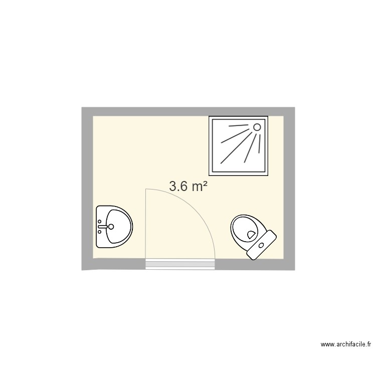 Salle de bain T2 Verdier. Plan de 0 pièce et 0 m2