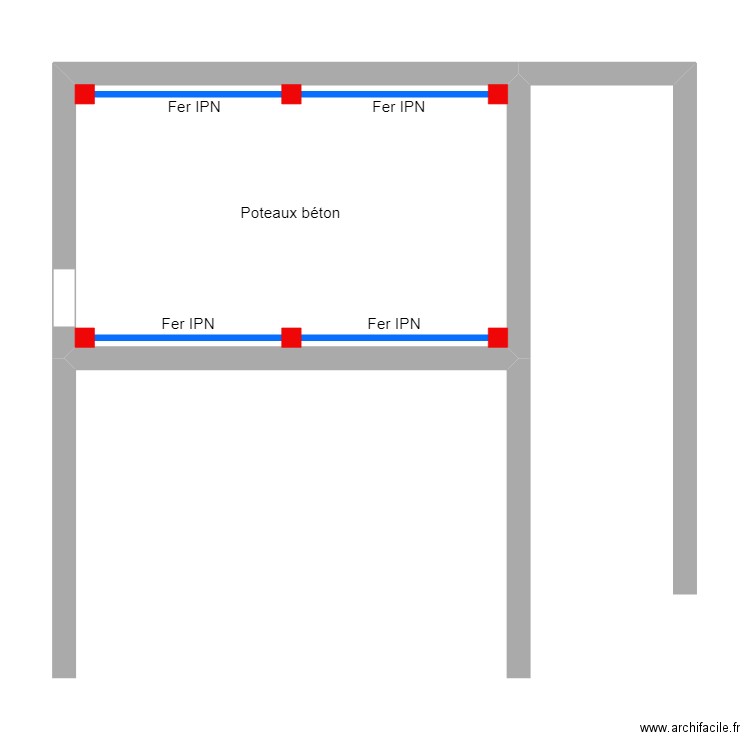 Neuquelman etayage. Plan de 1 pièce et 27 m2