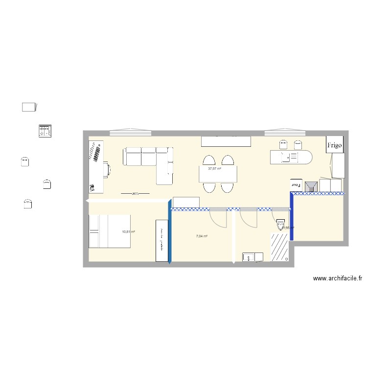 tilleul. Plan de 4 pièces et 67 m2