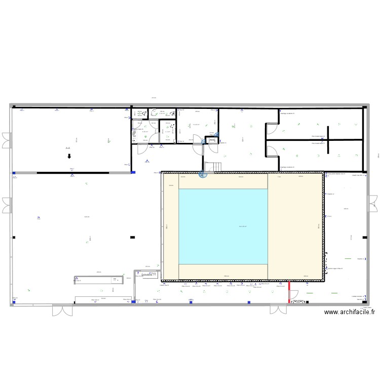 Plan TAKE OFF définitif électricité. Plan de 7 pièces et 169 m2