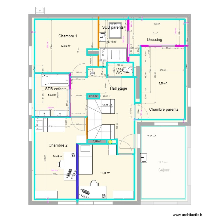 Ayes placo final - 22-12-04 V2. Plan de 41 pièces et 196 m2