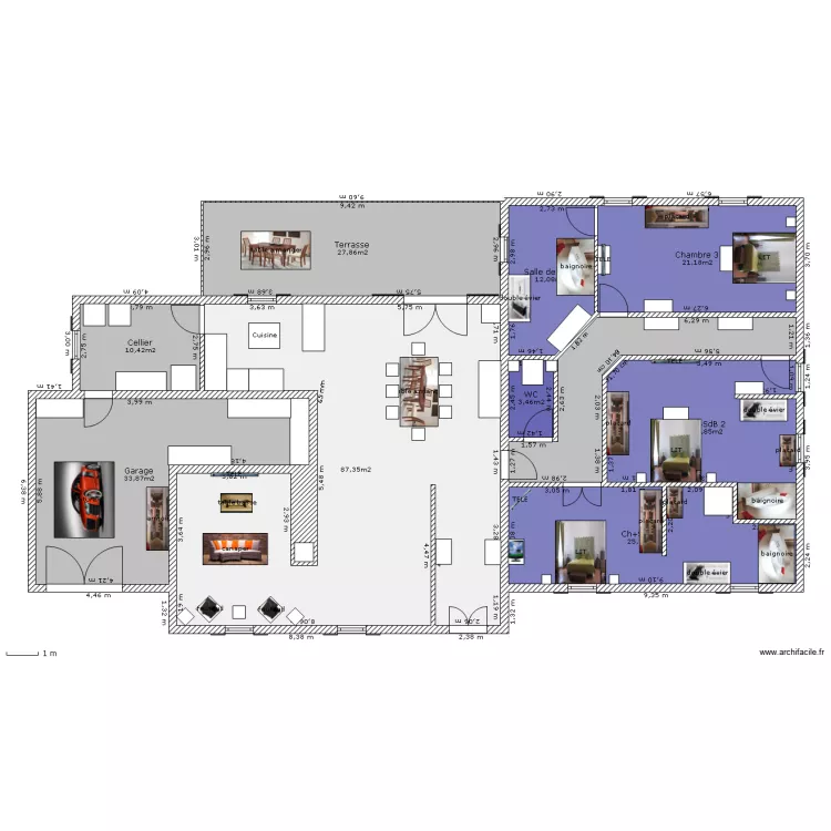 maison du client. Plan de 
