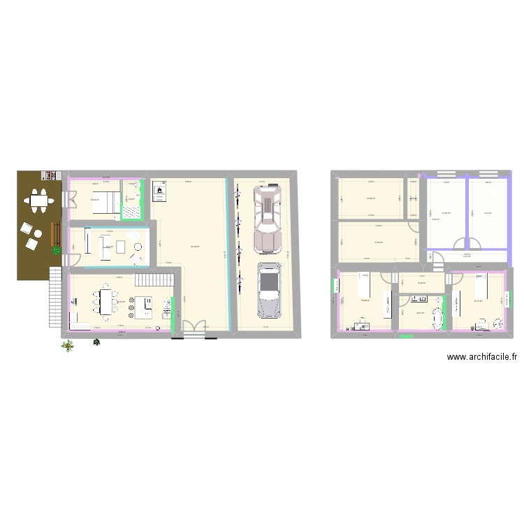 Fenestroz meublé 2025. Plan de 20 pièces et 274 m2