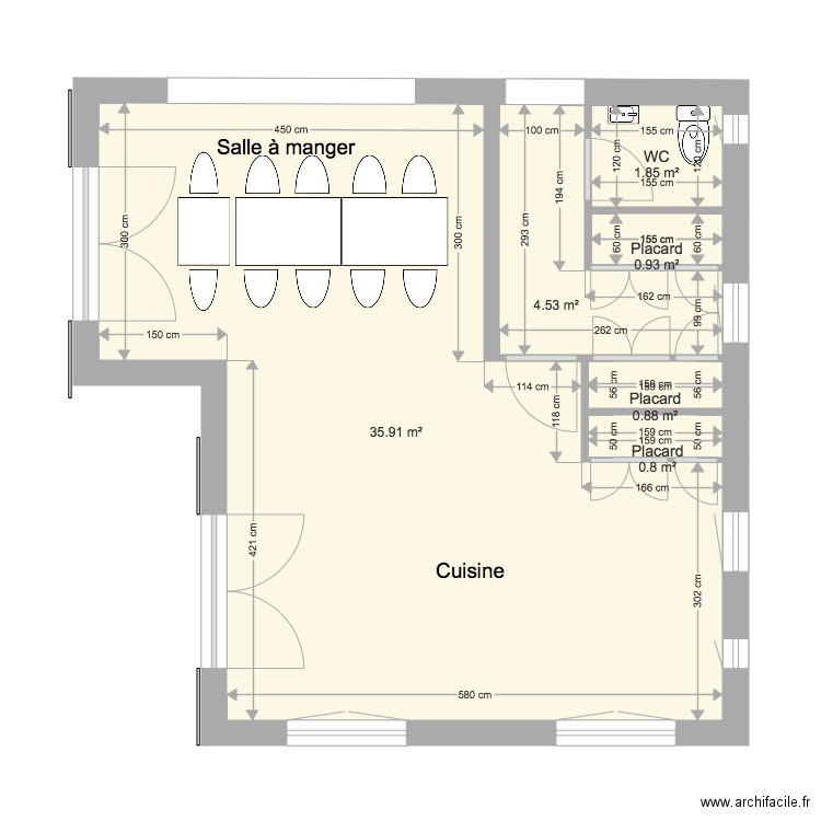 Plan Cuisine  Sejour. Plan de 0 pièce et 0 m2