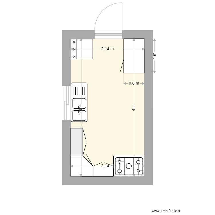 Cuisine Diop. Plan de 0 pièce et 0 m2