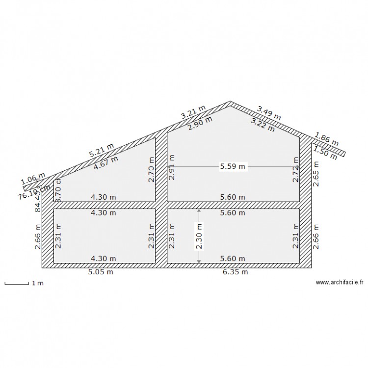 coupe a. Plan de 0 pièce et 0 m2