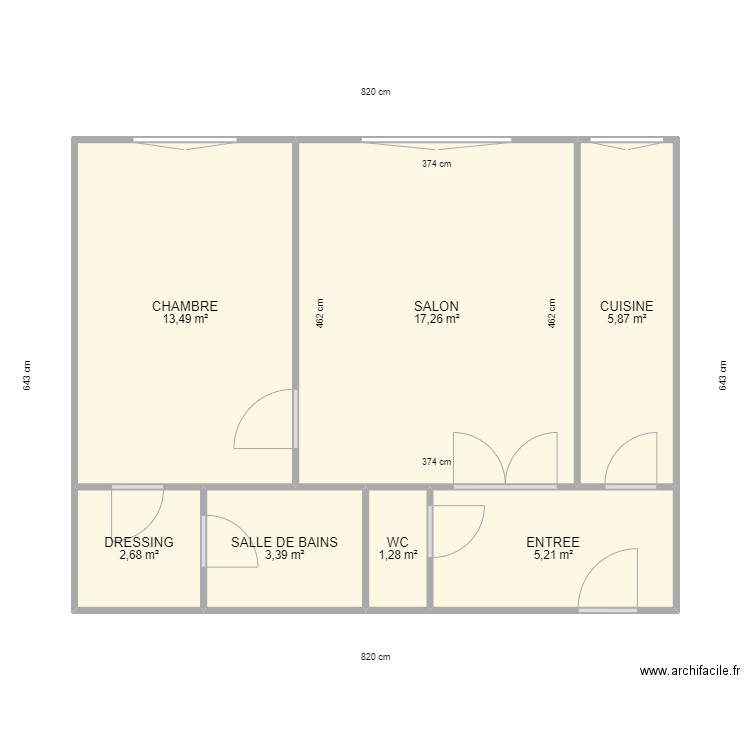 38 rep. Plan de 7 pièces et 49 m2