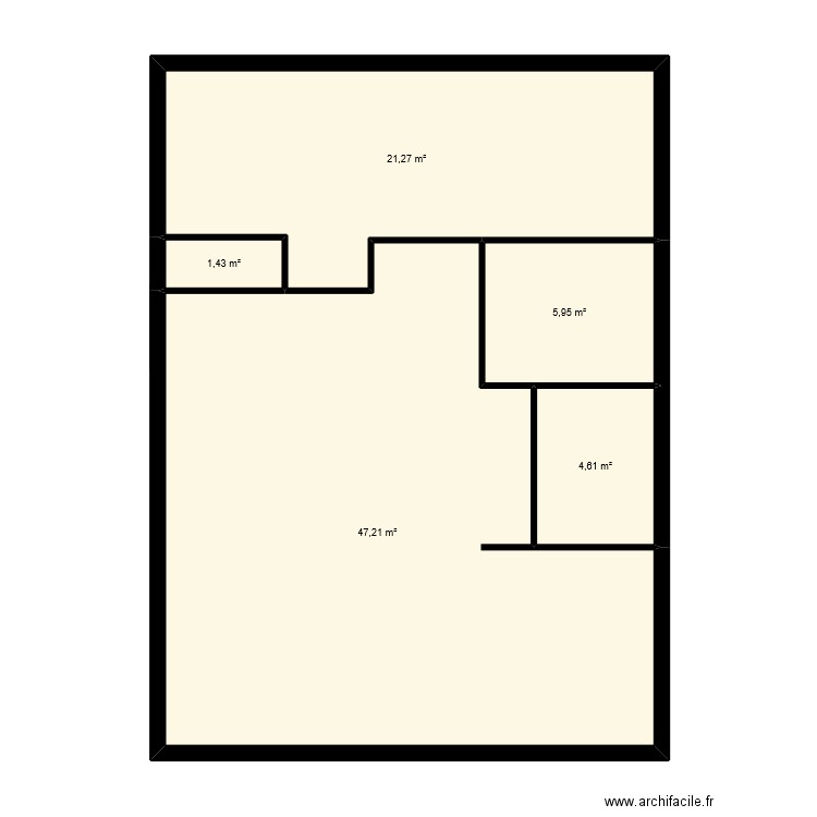 capobianco la fare. Plan de 5 pièces et 80 m2