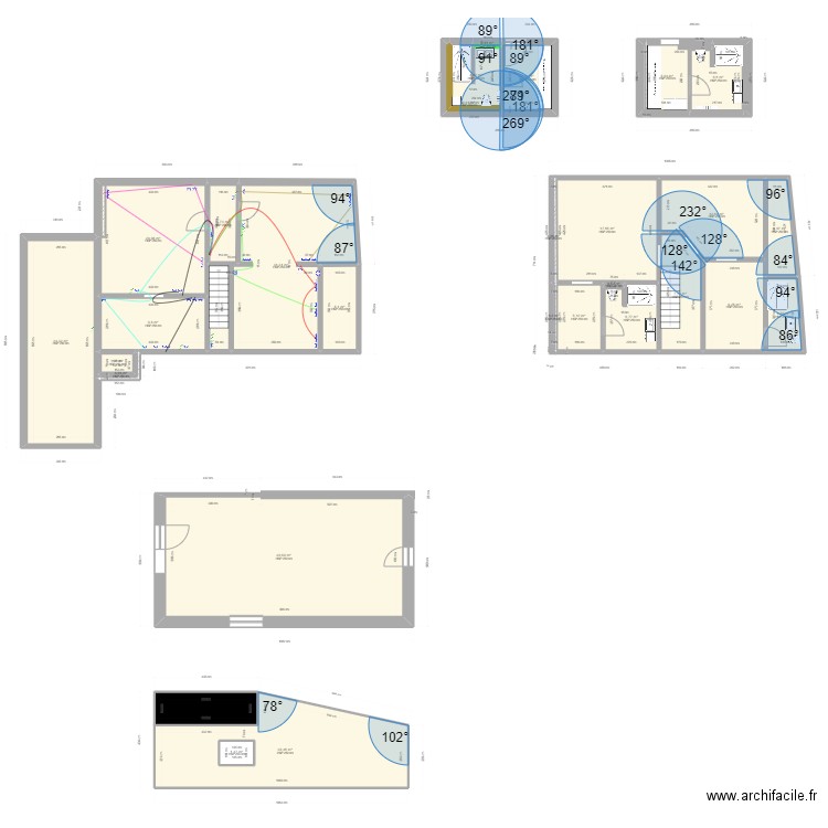 pessoux. Plan de 29 pièces et 273 m2