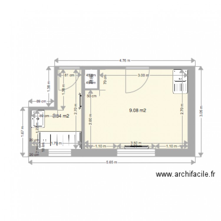 Cuisine. Plan de 0 pièce et 0 m2