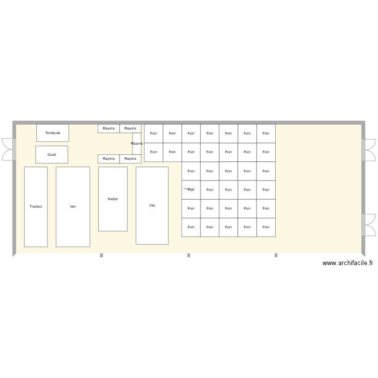 Batiment Vougy. Plan de 1 pièce et 216 m2