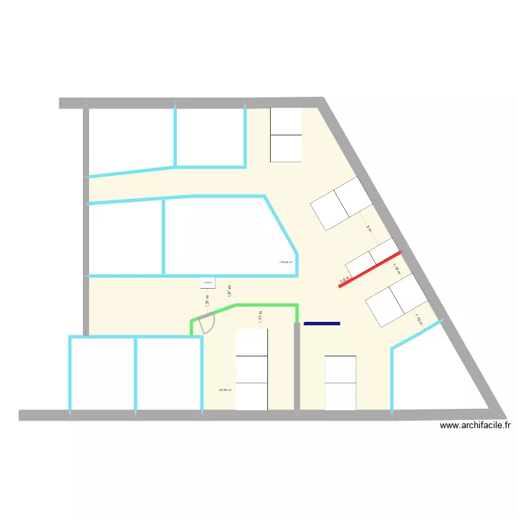 Marseille Porte Est - essais. Plan de 