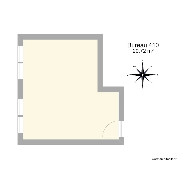 Bureau R 410. Plan de 