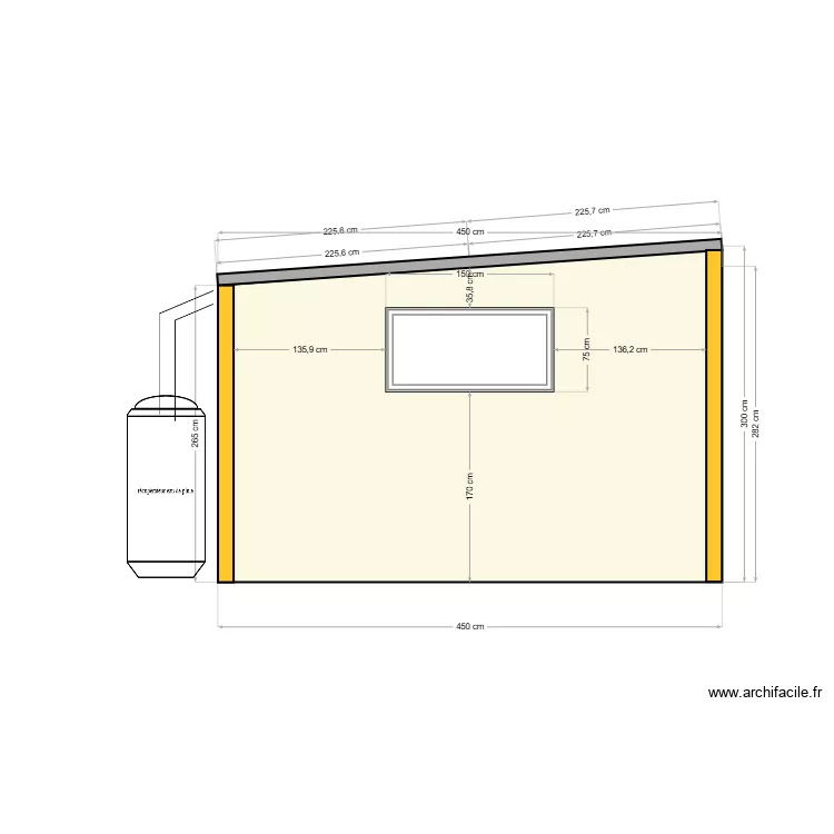 VUE DE DERRIERE. Plan de 
