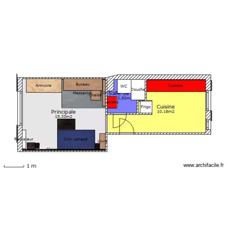 Appart 5RDC. Plan de 